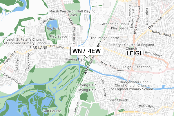 WN7 4EW map - small scale - OS Open Zoomstack (Ordnance Survey)