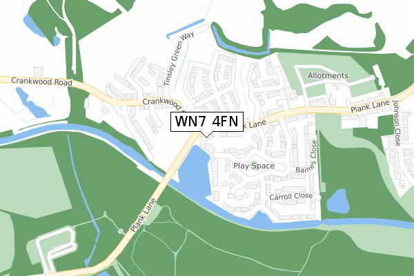 WN7 4FN map - large scale - OS Open Zoomstack (Ordnance Survey) WN7 4FN map - large scale - OS Open Zoomstack (Ordnance Survey)