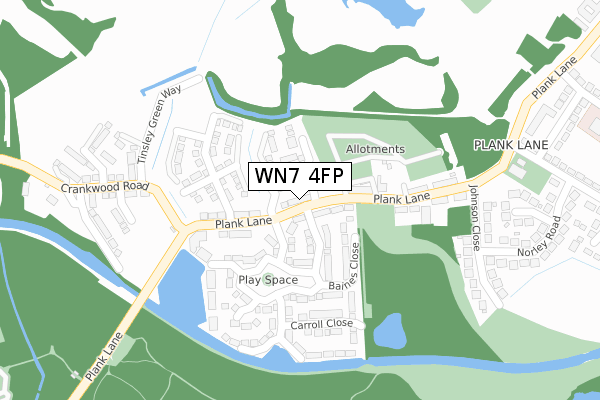 WN7 4FP map - large scale - OS Open Zoomstack (Ordnance Survey) WN7 4FP map - large scale - OS Open Zoomstack (Ordnance Survey)