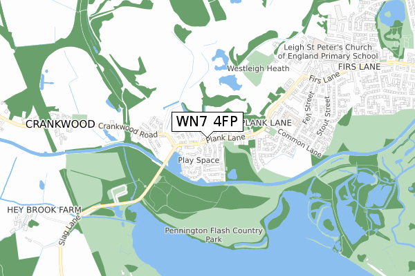 WN7 4FP map - small scale - OS Open Zoomstack (Ordnance Survey) WN7 4FP map - small scale - OS Open Zoomstack (Ordnance Survey)