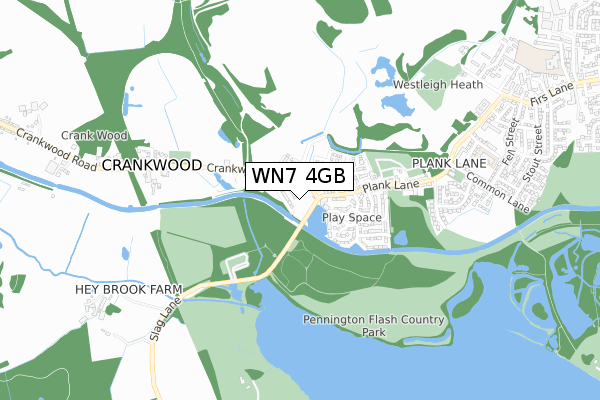 WN7 4GB map - small scale - OS Open Zoomstack (Ordnance Survey)