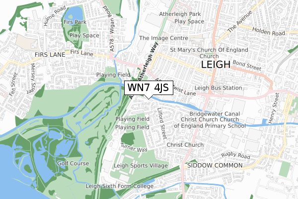 WN7 4JS map - small scale - OS Open Zoomstack (Ordnance Survey)