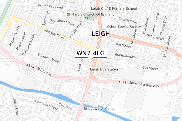 WN7 4LG map - large scale - OS Open Zoomstack (Ordnance Survey) WN7 4LG map - large scale - OS Open Zoomstack (Ordnance Survey)