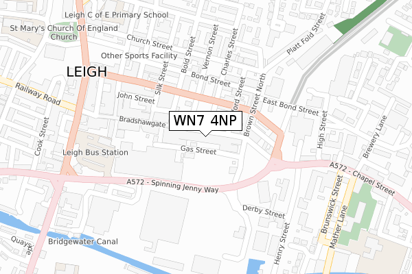 WN7 4NP map - large scale - OS Open Zoomstack (Ordnance Survey)