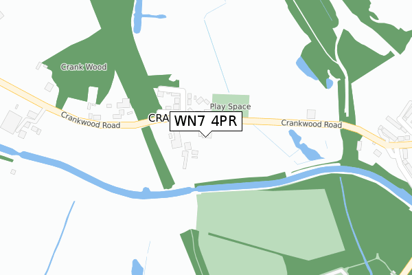 WN7 4PR map - large scale - OS Open Zoomstack (Ordnance Survey)