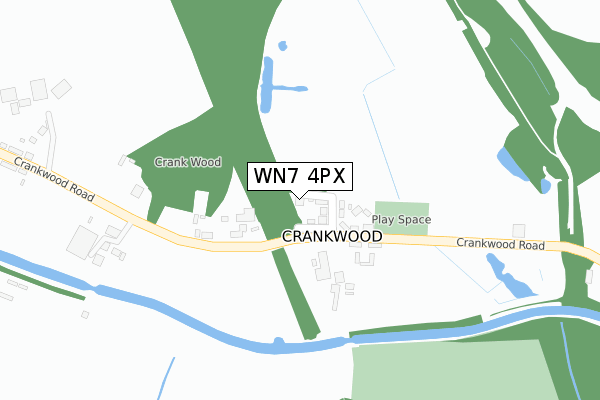 WN7 4PX map - large scale - OS Open Zoomstack (Ordnance Survey)