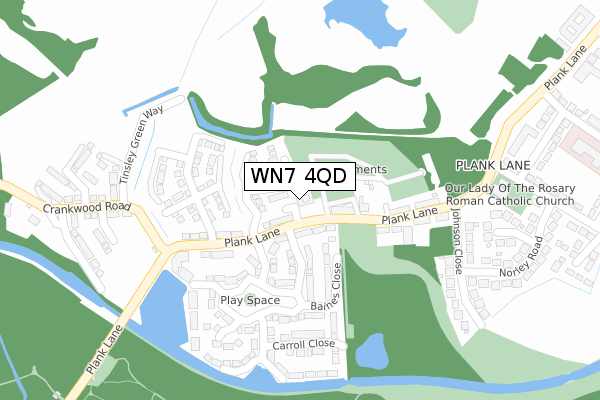 WN7 4QD map - large scale - OS Open Zoomstack (Ordnance Survey) WN7 4QD map - large scale - OS Open Zoomstack (Ordnance Survey)
