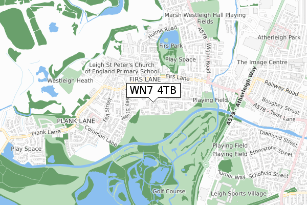 WN7 4TB map - small scale - OS Open Zoomstack (Ordnance Survey)