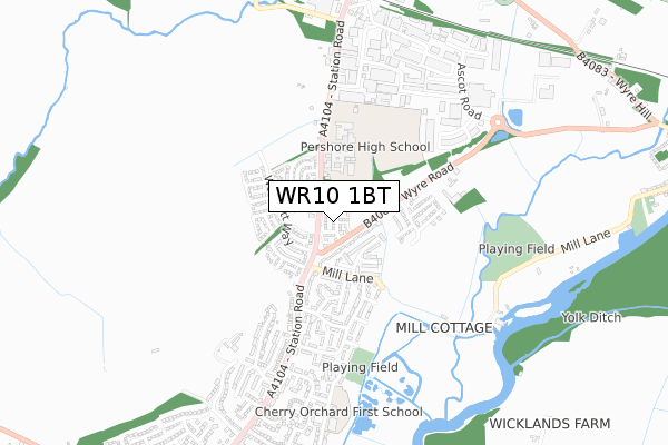 WR10 1BT map - small scale - OS Open Zoomstack (Ordnance Survey) WR10 1BT map - small scale - OS Open Zoomstack (Ordnance Survey)
