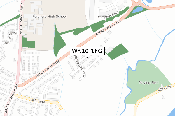 WR10 1FG map - large scale - OS Open Zoomstack (Ordnance Survey) WR10 1FG map - large scale - OS Open Zoomstack (Ordnance Survey)