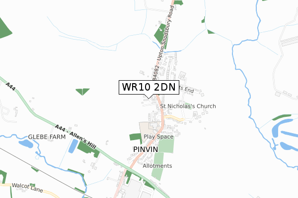 WR10 2DN map - small scale - OS Open Zoomstack (Ordnance Survey)