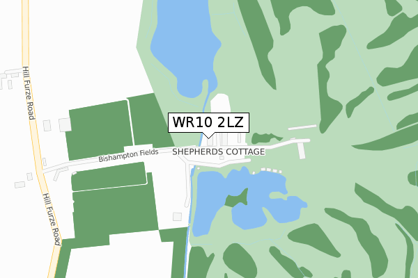 WR10 2LZ map - large scale - OS Open Zoomstack (Ordnance Survey)