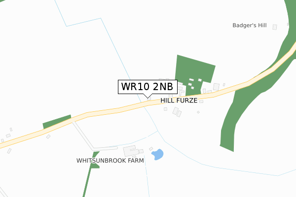 WR10 2NB map - large scale - OS Open Zoomstack (Ordnance Survey)