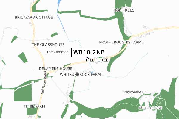 WR10 2NB map - small scale - OS Open Zoomstack (Ordnance Survey)