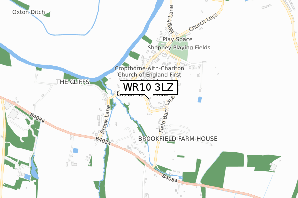 WR10 3LZ map - small scale - OS Open Zoomstack (Ordnance Survey)