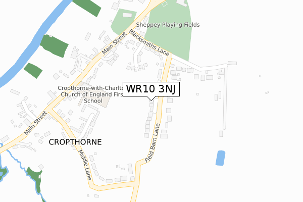 WR10 3NJ map - large scale - OS Open Zoomstack (Ordnance Survey) WR10 3NJ map - large scale - OS Open Zoomstack (Ordnance Survey)