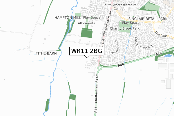 WR11 2BG map - small scale - OS Open Zoomstack (Ordnance Survey) WR11 2BG map - small scale - OS Open Zoomstack (Ordnance Survey)