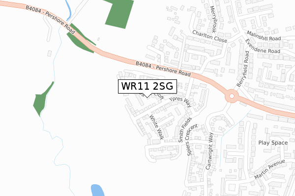 WR11 2SG map - large scale - OS Open Zoomstack (Ordnance Survey)