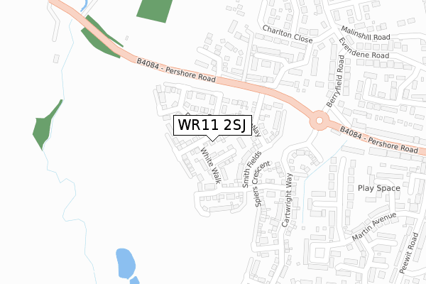 WR11 2SJ map - large scale - OS Open Zoomstack (Ordnance Survey)