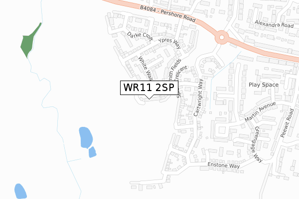 WR11 2SP map - large scale - OS Open Zoomstack (Ordnance Survey)