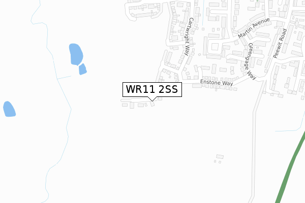 WR11 2SS map - large scale - OS Open Zoomstack (Ordnance Survey)