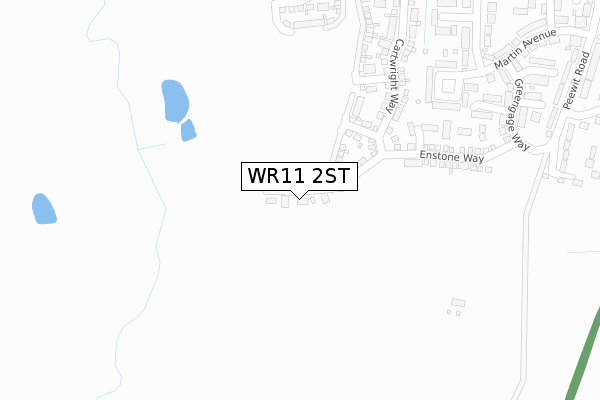 WR11 2ST map - large scale - OS Open Zoomstack (Ordnance Survey)