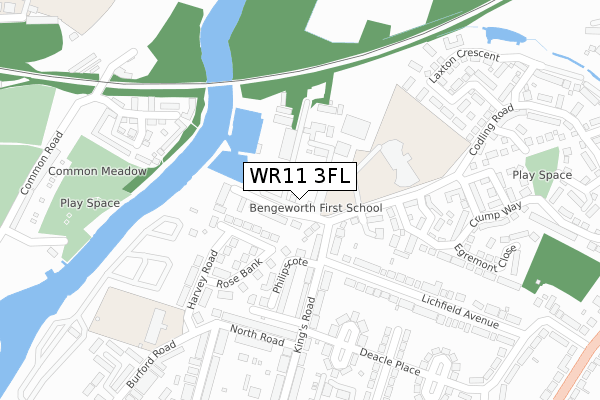 WR11 3FL map - large scale - OS Open Zoomstack (Ordnance Survey) WR11 3FL map - large scale - OS Open Zoomstack (Ordnance Survey)