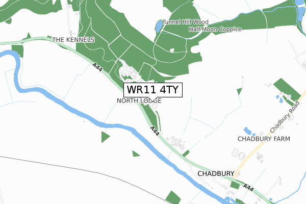 WR11 4TY map - small scale - OS Open Zoomstack (Ordnance Survey) WR11 4TY map - small scale - OS Open Zoomstack (Ordnance Survey)