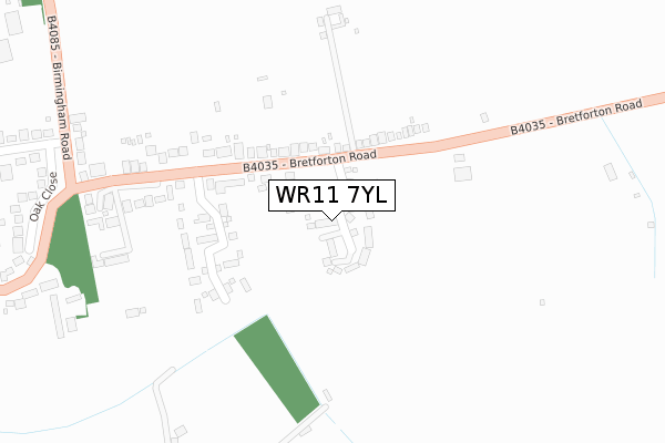 WR11 7YL map - large scale - OS Open Zoomstack (Ordnance Survey) WR11 7YL map - large scale - OS Open Zoomstack (Ordnance Survey)