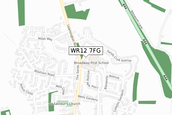 WR12 7FG map - large scale - OS Open Zoomstack (Ordnance Survey) WR12 7FG map - large scale - OS Open Zoomstack (Ordnance Survey)