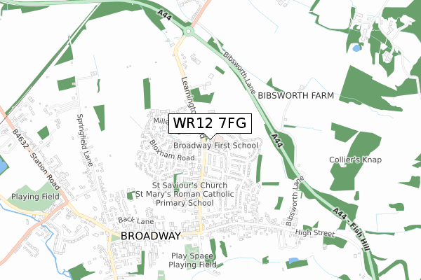 WR12 7FG map - small scale - OS Open Zoomstack (Ordnance Survey) WR12 7FG map - small scale - OS Open Zoomstack (Ordnance Survey)