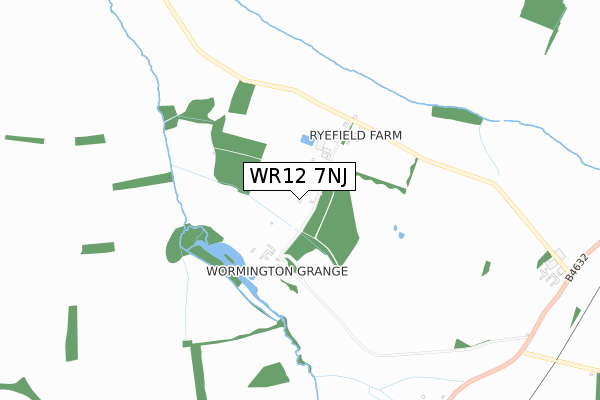 WR12 7NJ map - small scale - OS Open Zoomstack (Ordnance Survey)