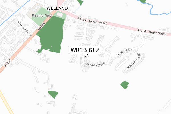 WR13 6LZ map - large scale - OS Open Zoomstack (Ordnance Survey) WR13 6LZ map - large scale - OS Open Zoomstack (Ordnance Survey)