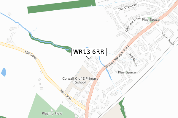 WR13 6RR map - large scale - OS Open Zoomstack (Ordnance Survey) WR13 6RR map - large scale - OS Open Zoomstack (Ordnance Survey)