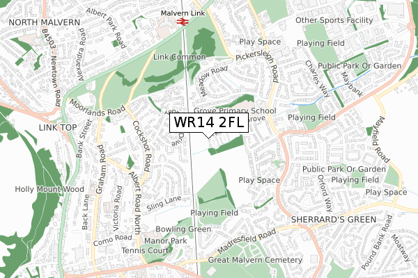 WR14 2FL map - small scale - OS Open Zoomstack (Ordnance Survey) WR14 2FL map - small scale - OS Open Zoomstack (Ordnance Survey)