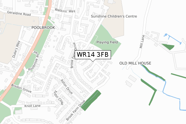 WR14 3FB map - large scale - OS Open Zoomstack (Ordnance Survey) WR14 3FB map - large scale - OS Open Zoomstack (Ordnance Survey)