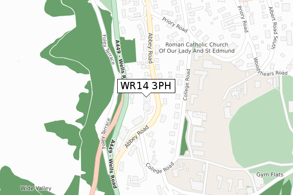 WR14 3PH map - large scale - OS Open Zoomstack (Ordnance Survey) WR14 3PH map - large scale - OS Open Zoomstack (Ordnance Survey)