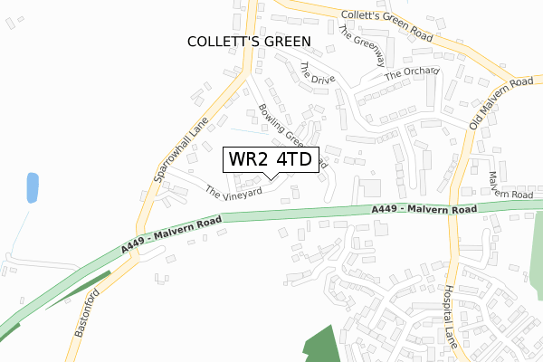 WR2 4TD map - large scale - OS Open Zoomstack (Ordnance Survey) WR2 4TD map - large scale - OS Open Zoomstack (Ordnance Survey)