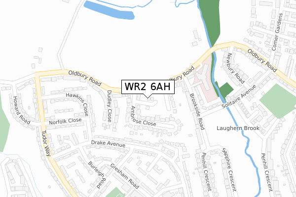WR2 6AH map - large scale - OS Open Zoomstack (Ordnance Survey) WR2 6AH map - large scale - OS Open Zoomstack (Ordnance Survey)