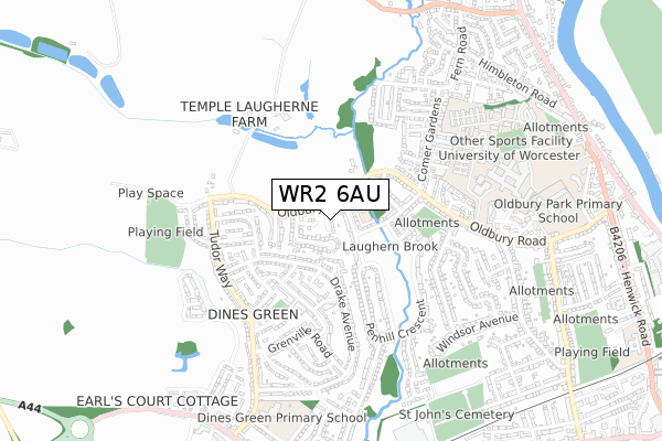 WR2 6AU map - small scale - OS Open Zoomstack (Ordnance Survey) WR2 6AU map - small scale - OS Open Zoomstack (Ordnance Survey)
