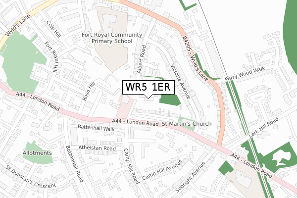 WR5 1ER map - large scale - OS Open Zoomstack (Ordnance Survey) WR5 1ER map - large scale - OS Open Zoomstack (Ordnance Survey)