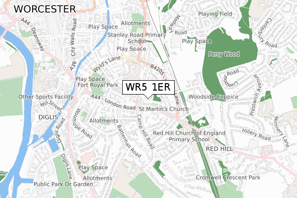WR5 1ER map - small scale - OS Open Zoomstack (Ordnance Survey) WR5 1ER map - small scale - OS Open Zoomstack (Ordnance Survey)