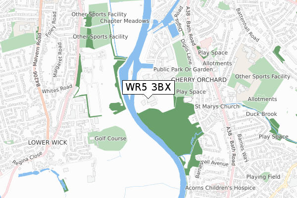 WR5 3BX map - small scale - OS Open Zoomstack (Ordnance Survey) WR5 3BX map - small scale - OS Open Zoomstack (Ordnance Survey)