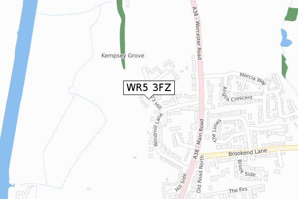 WR5 3FZ map - large scale - OS Open Zoomstack (Ordnance Survey) WR5 3FZ map - large scale - OS Open Zoomstack (Ordnance Survey)