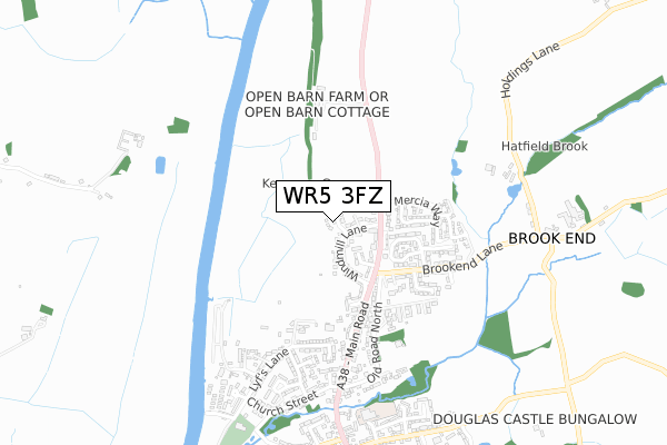WR5 3FZ map - small scale - OS Open Zoomstack (Ordnance Survey) WR5 3FZ map - small scale - OS Open Zoomstack (Ordnance Survey)