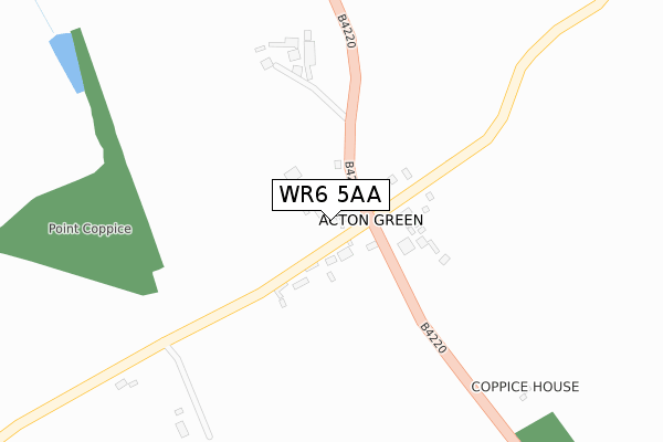 WR6 5AA map - large scale - OS Open Zoomstack (Ordnance Survey)