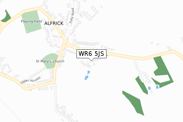 WR6 5JS map - large scale - OS Open Zoomstack (Ordnance Survey)