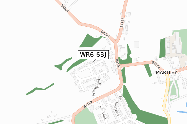 WR6 6BJ map - large scale - OS Open Zoomstack (Ordnance Survey)