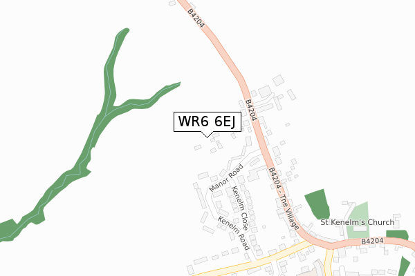 WR6 6EJ map - large scale - OS Open Zoomstack (Ordnance Survey)