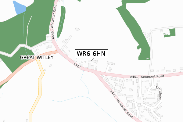 WR6 6HN map - large scale - OS Open Zoomstack (Ordnance Survey)